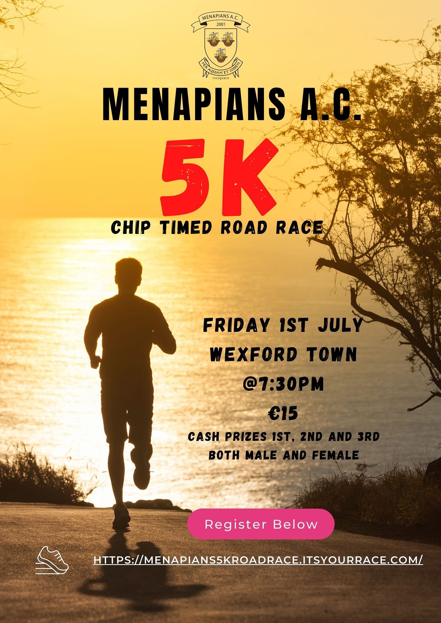 Menapians AC 5K Road Race in Wexford Town, IE Details, Registration